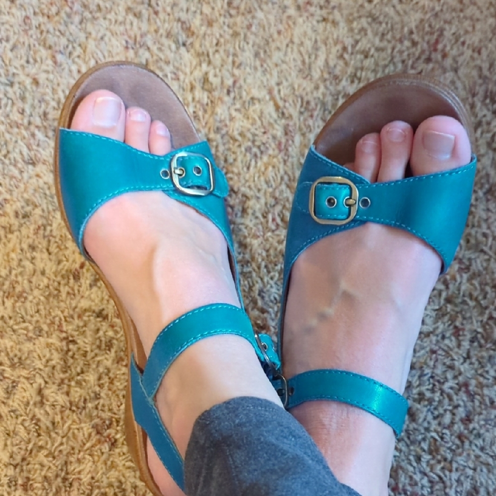 Dansko Turquoise Buckle Sandals